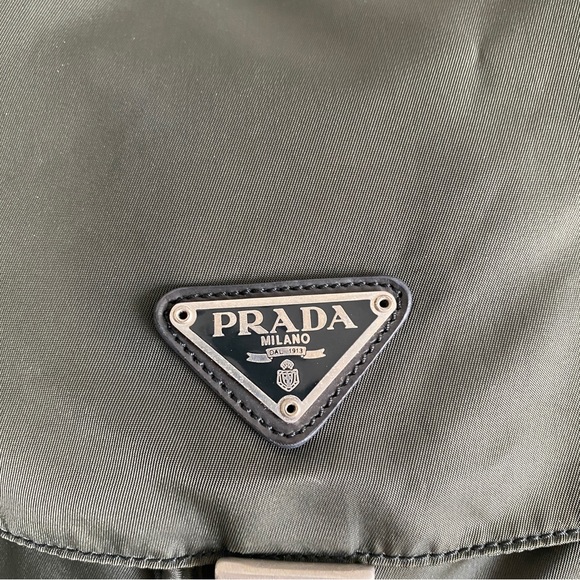 Prada military green nylon backpack - Picture 3 of 13